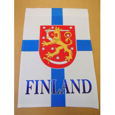 Garden Flag - Finland Flag with Crest